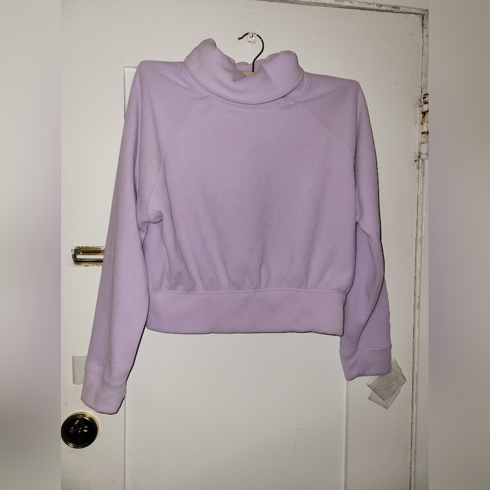 Girls Fleece Purple Turtleneck Sweater  XL